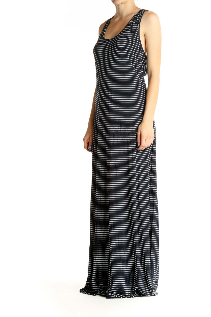 Blue Striped Day Column Dress