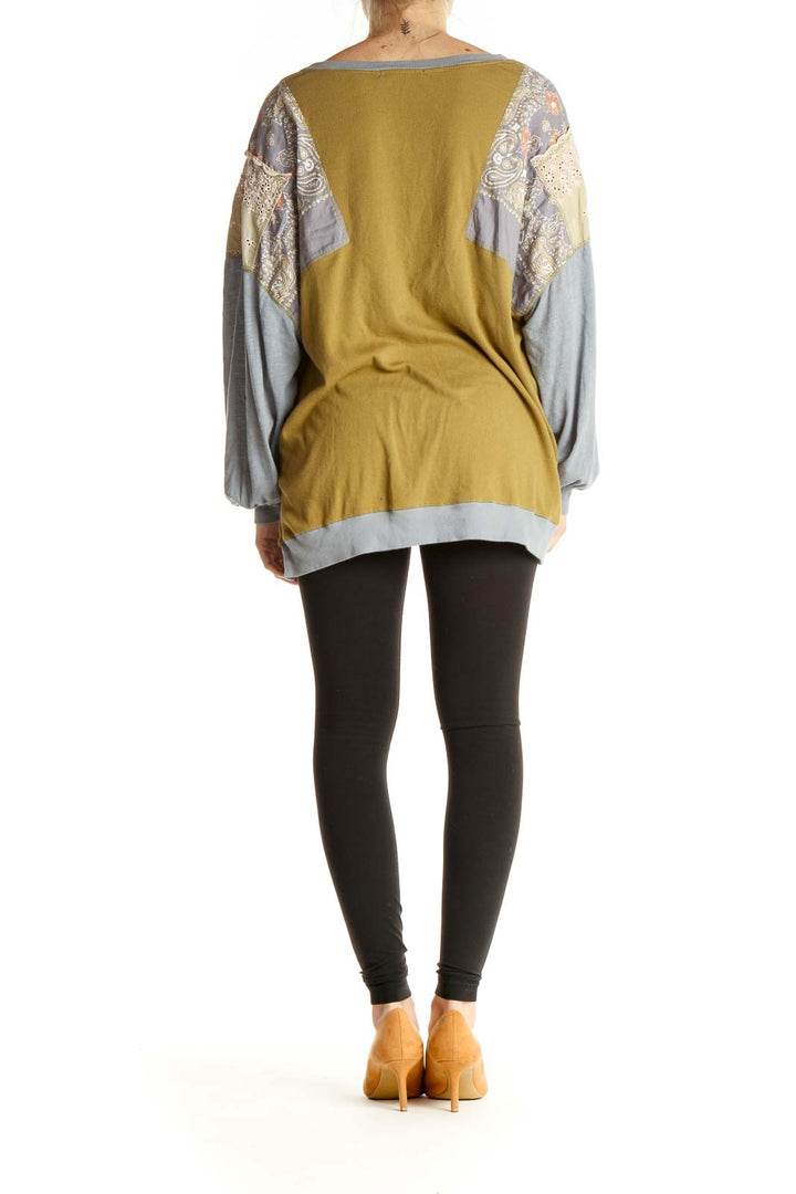 Yellow Textured Bohemian Blouse