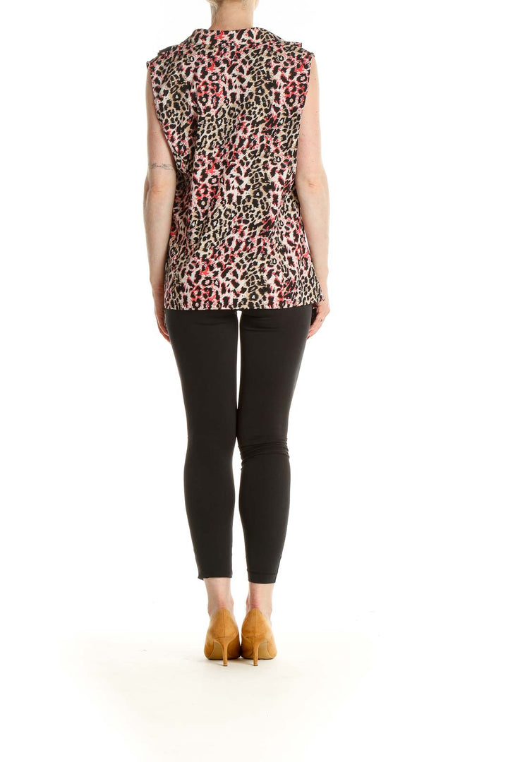 Brown Animal Print All Day Wear Blouse