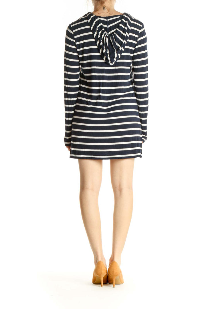 Blue Striped Day Shift Dress