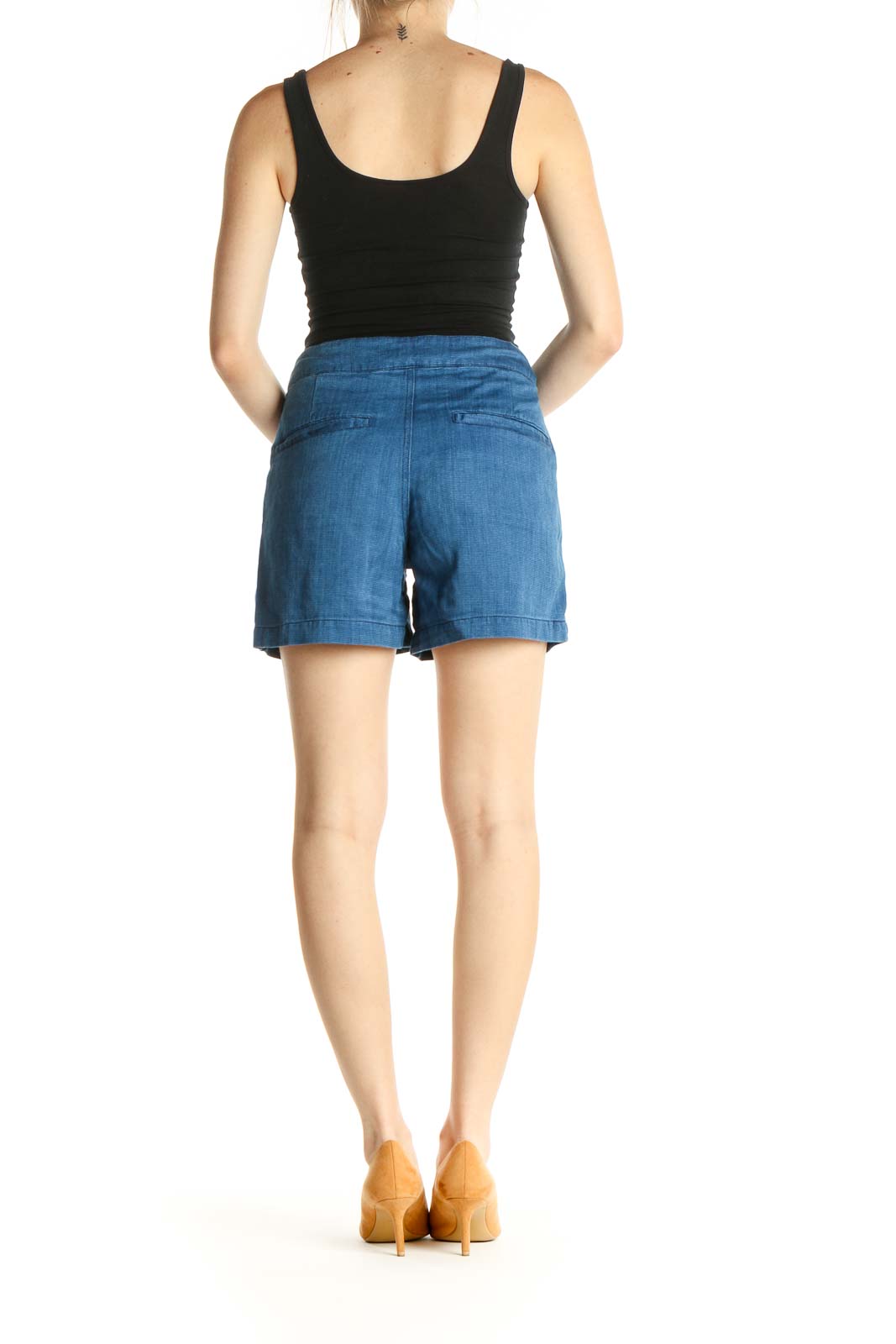 Blue Solid All Day Wear Shorts