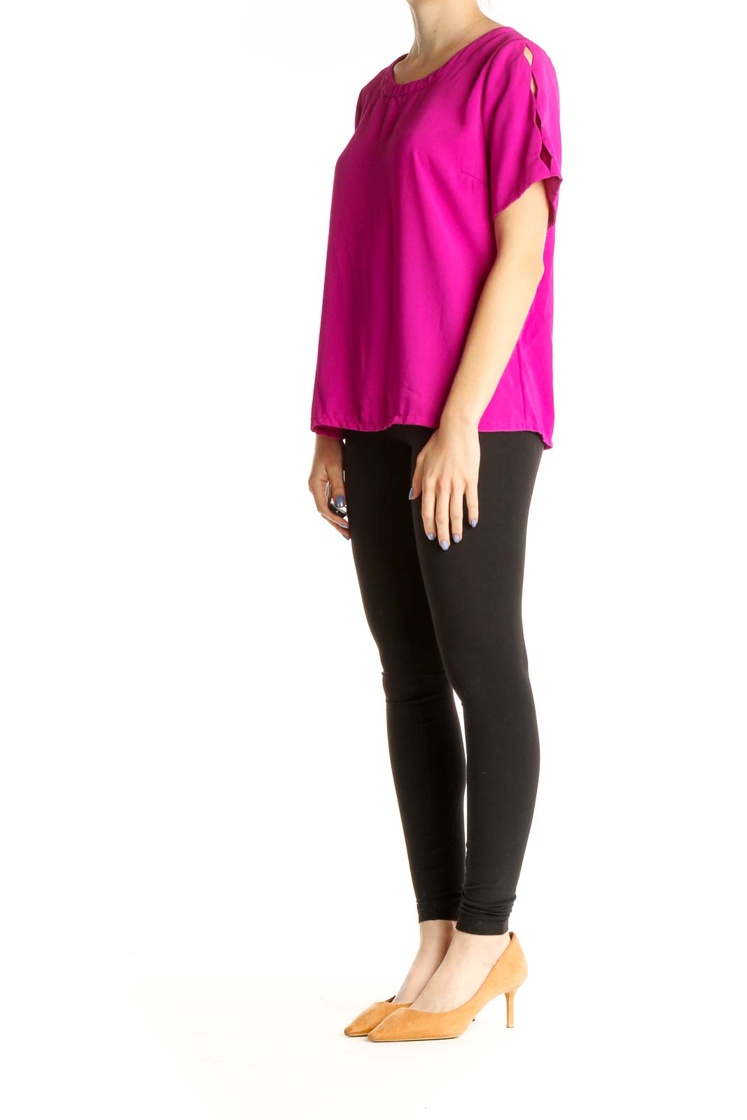 Pink Solid All Day Wear Blouse