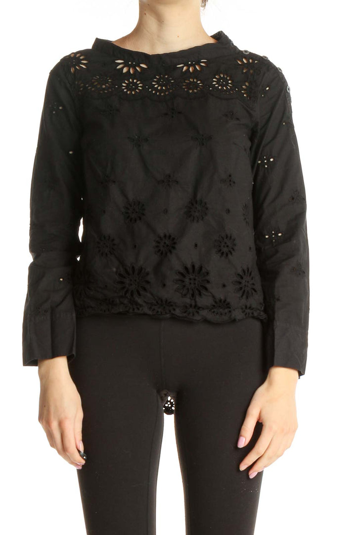 Black Lace Bohemian Blouse