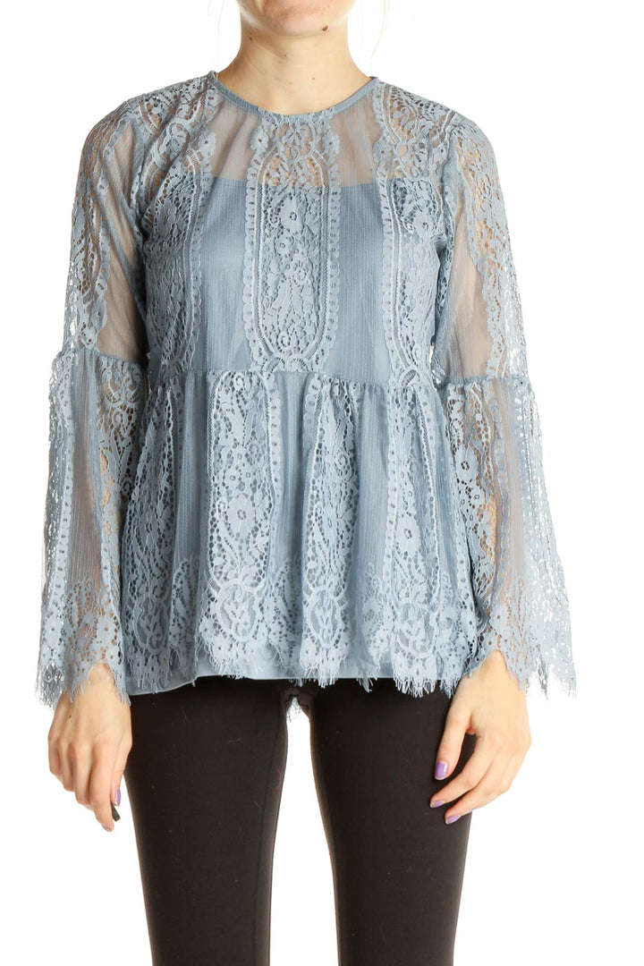 Blue Lace Blouse