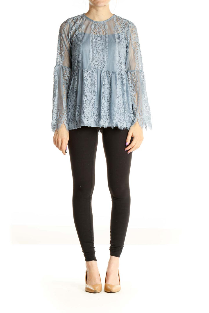 Blue Lace Blouse