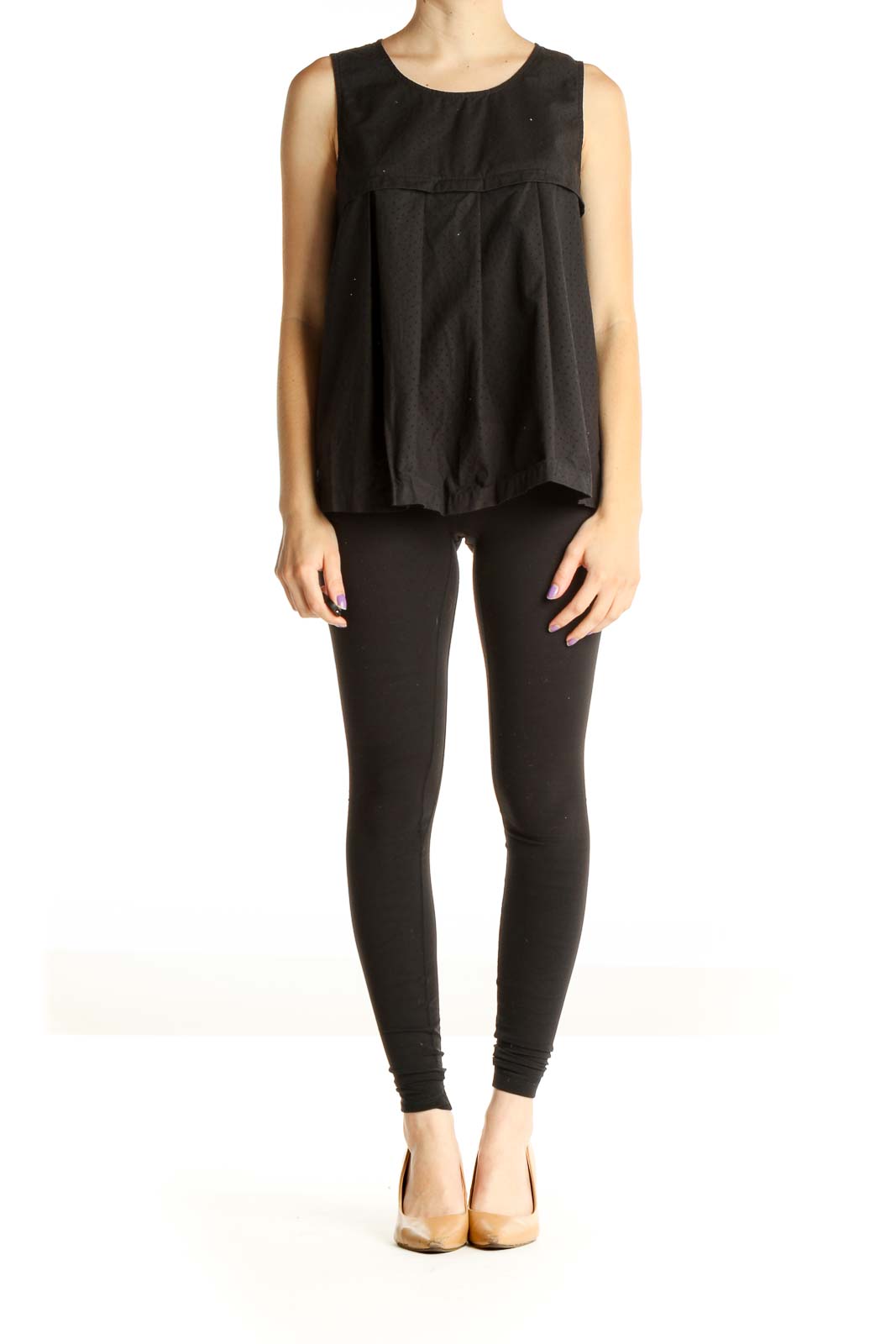 Black Solid All Day Wear Blouse