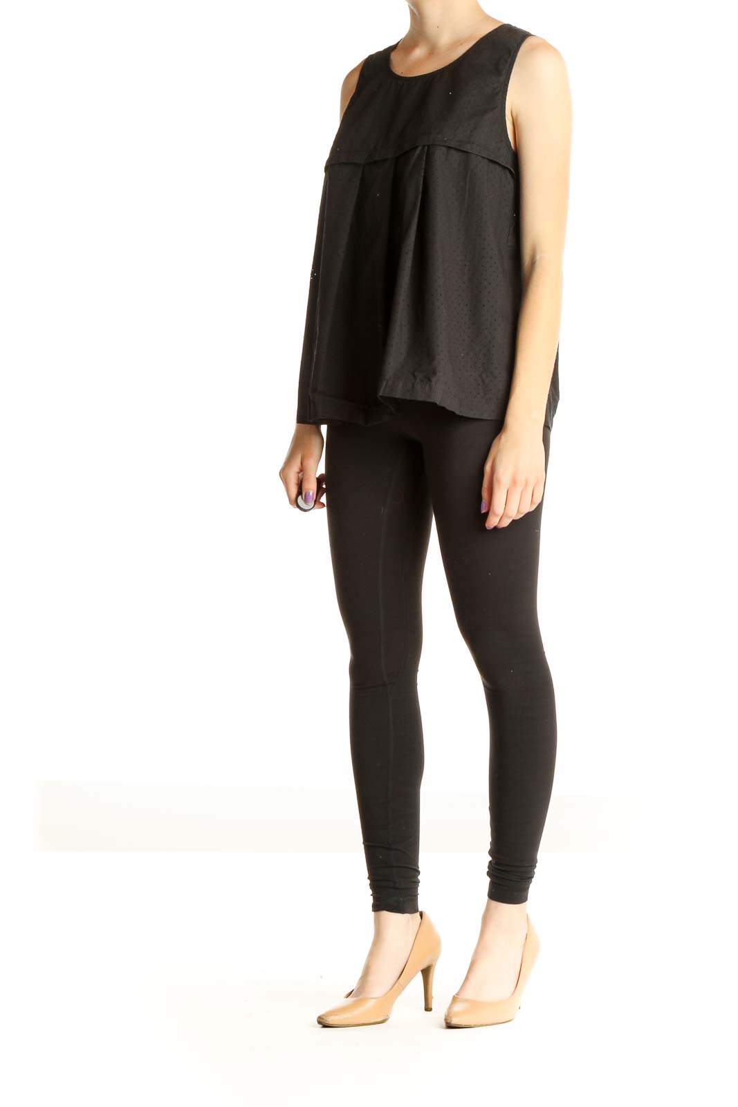 Black Solid All Day Wear Blouse