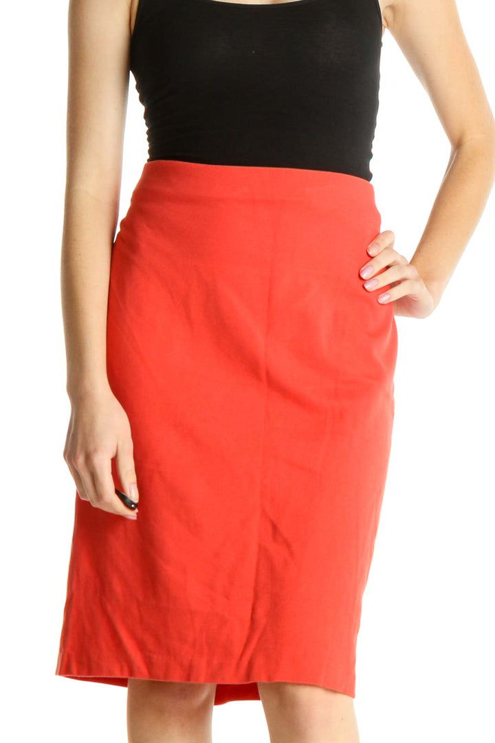 Orange Brunch Pencil Skirt