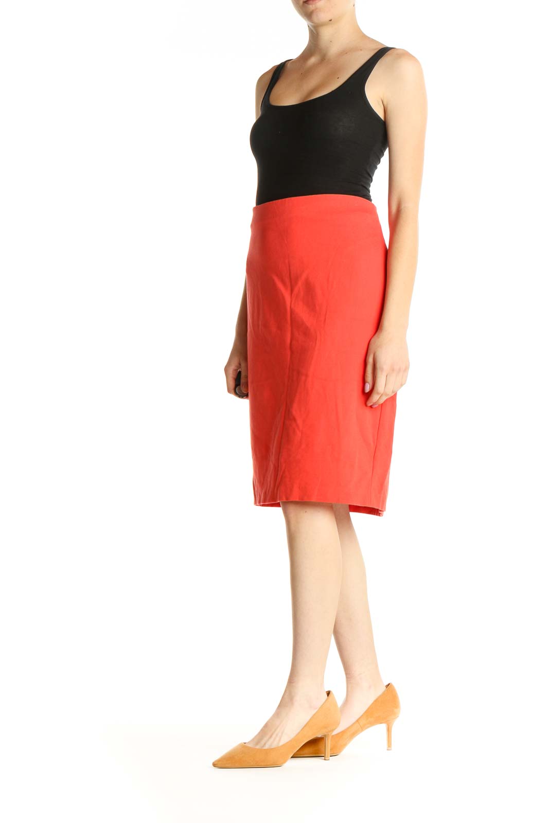 Orange Brunch Pencil Skirt