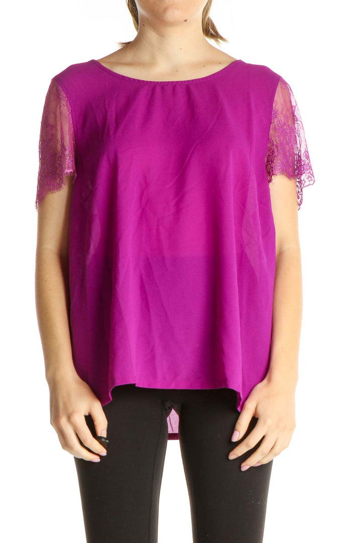 Pink Solid All Day Wear Blouse