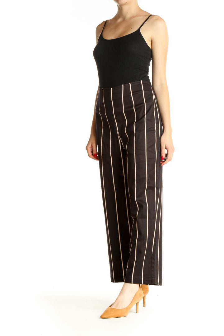 Black Striped Chic Palazzo Pants