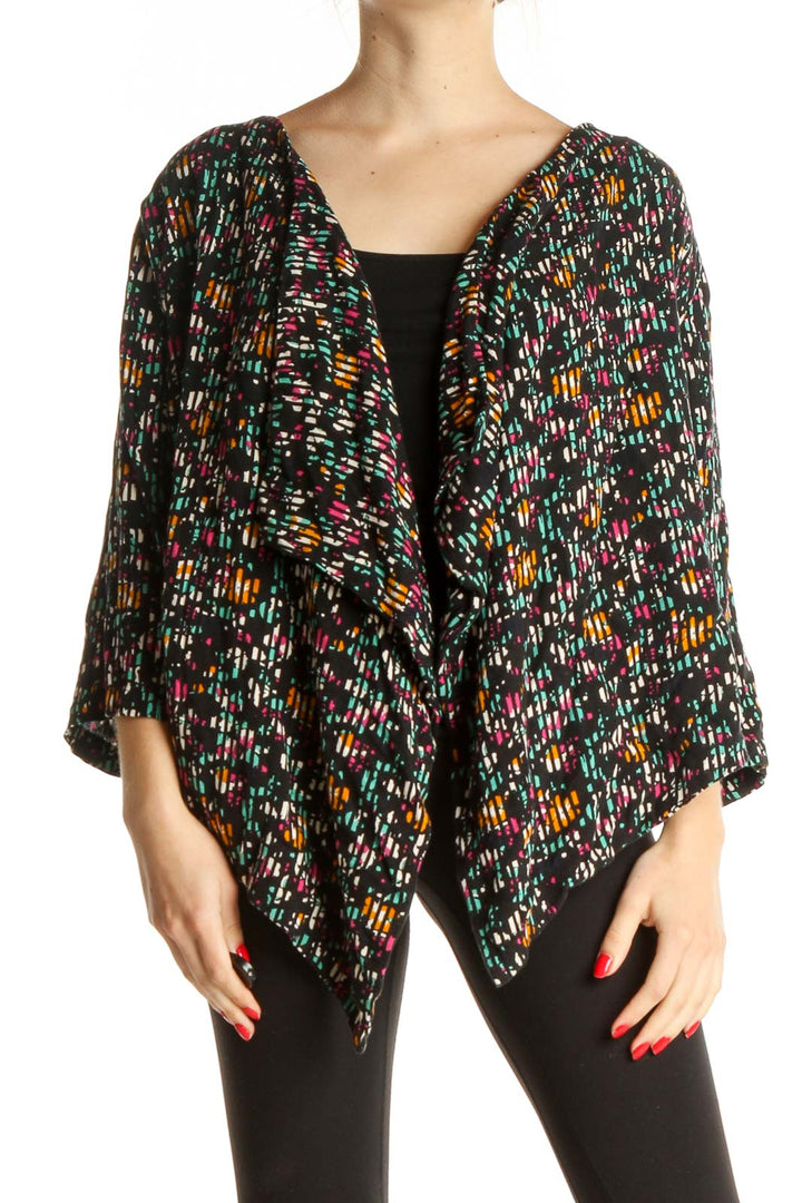 Black Multi-Color Cardigan