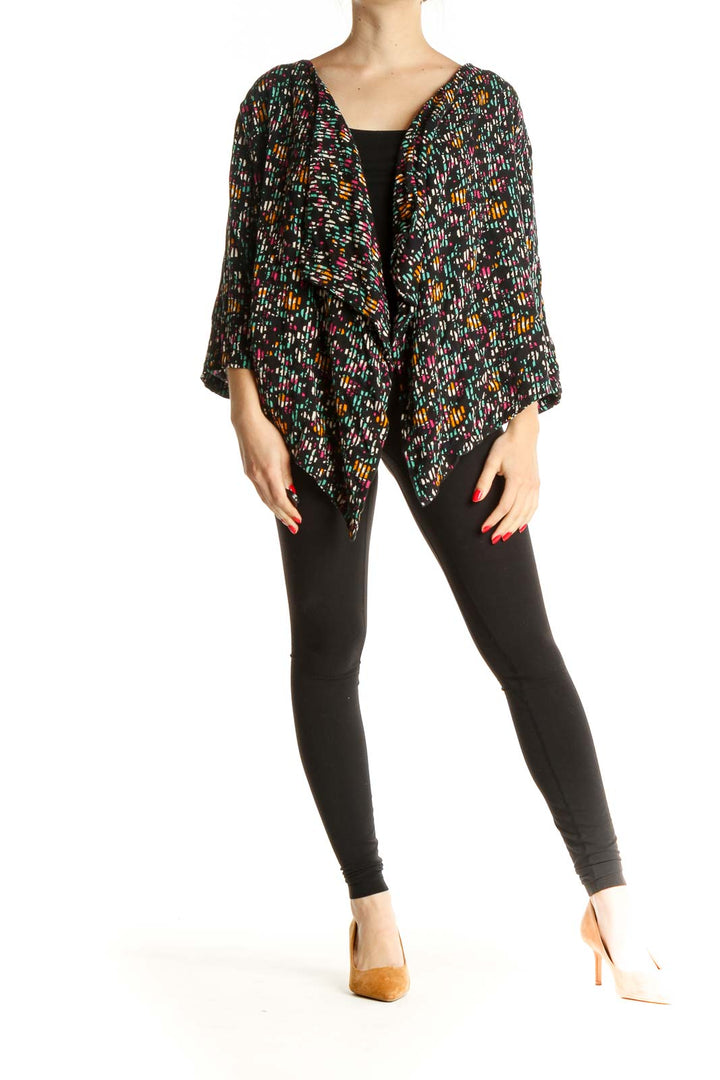 Black Multi-Color Cardigan