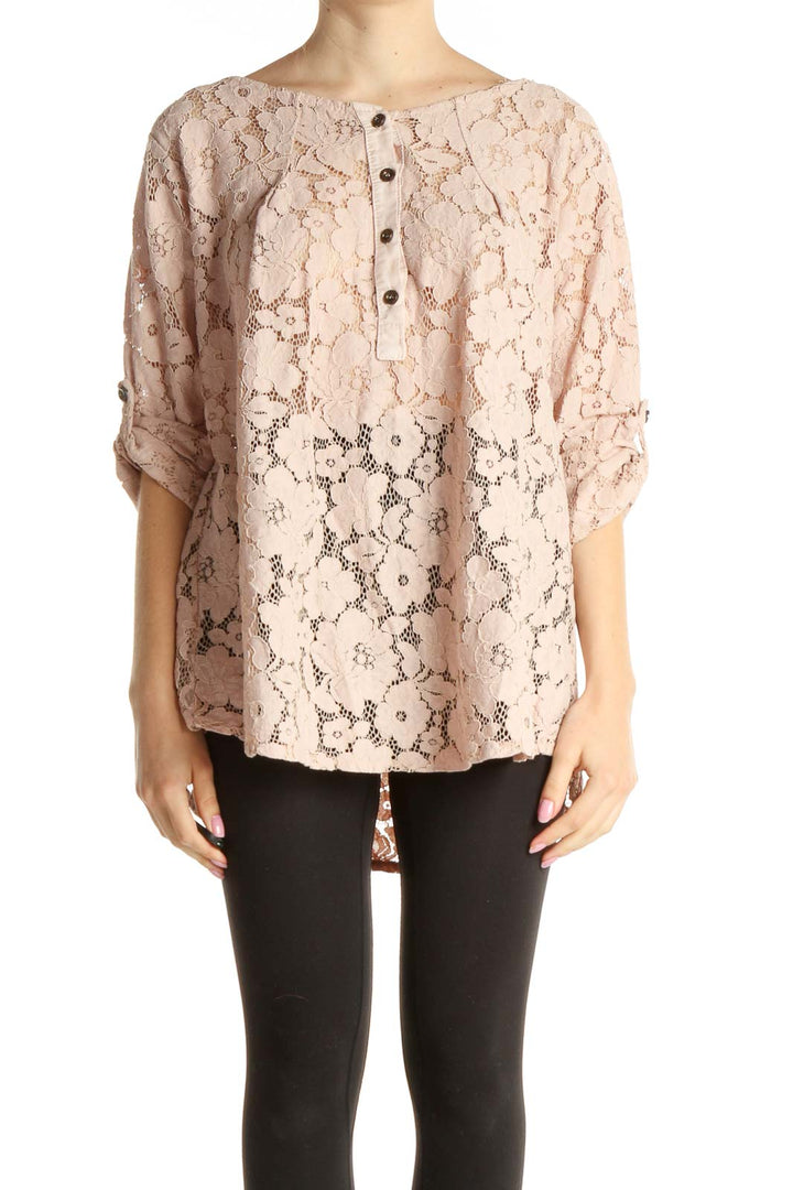 Pink Lace Blouse