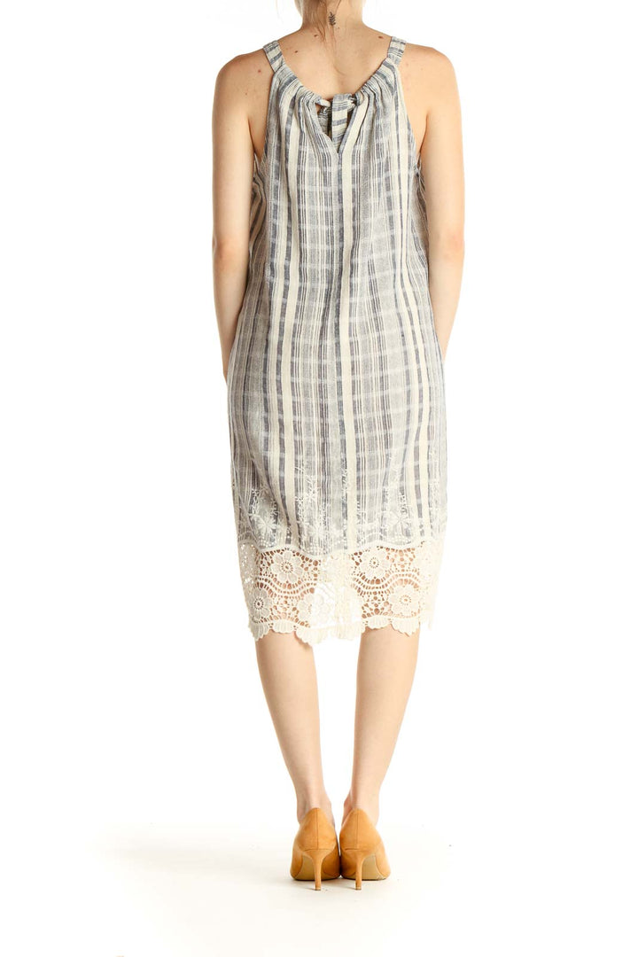 Beige Bohemian Shift Dress