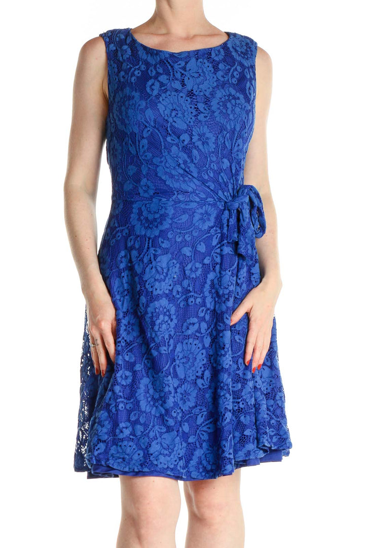 Blue Day Fit & Flare Lace Dress