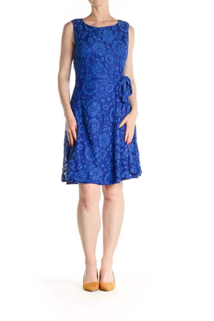 Blue Day Fit & Flare Lace Dress