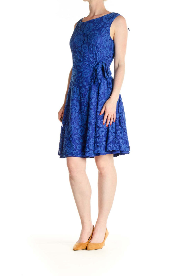 Blue Day Fit & Flare Lace Dress