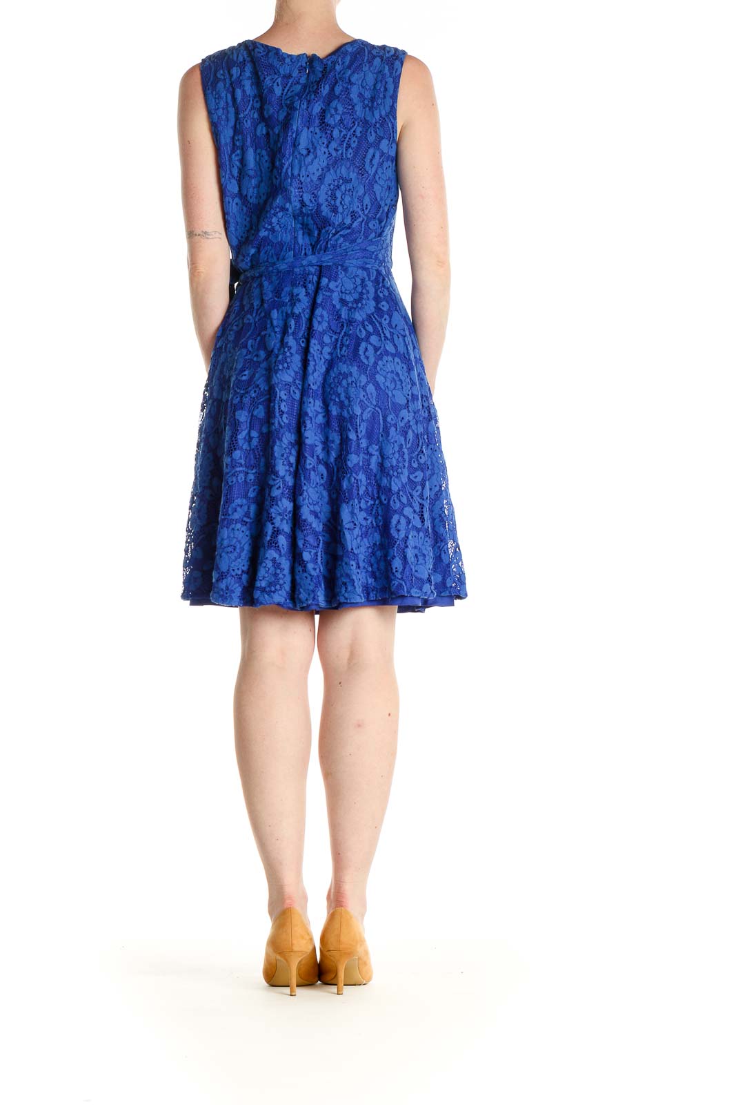 Blue Day Fit & Flare Lace Dress