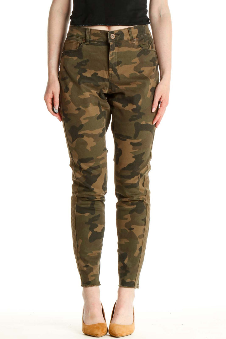 Brown Camouflage Print All Day Wear Cargos Pants