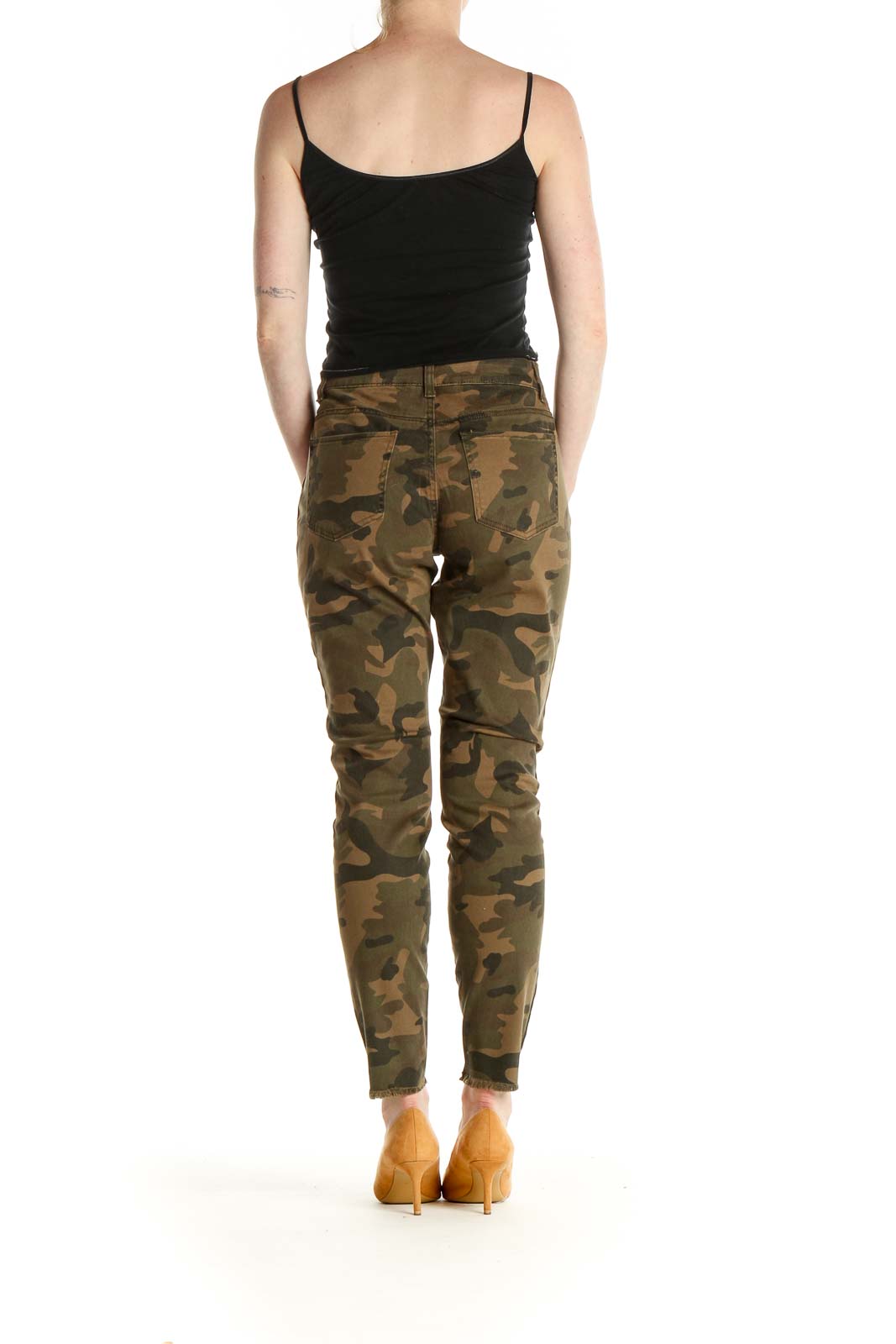 Brown Camouflage Print All Day Wear Cargos Pants