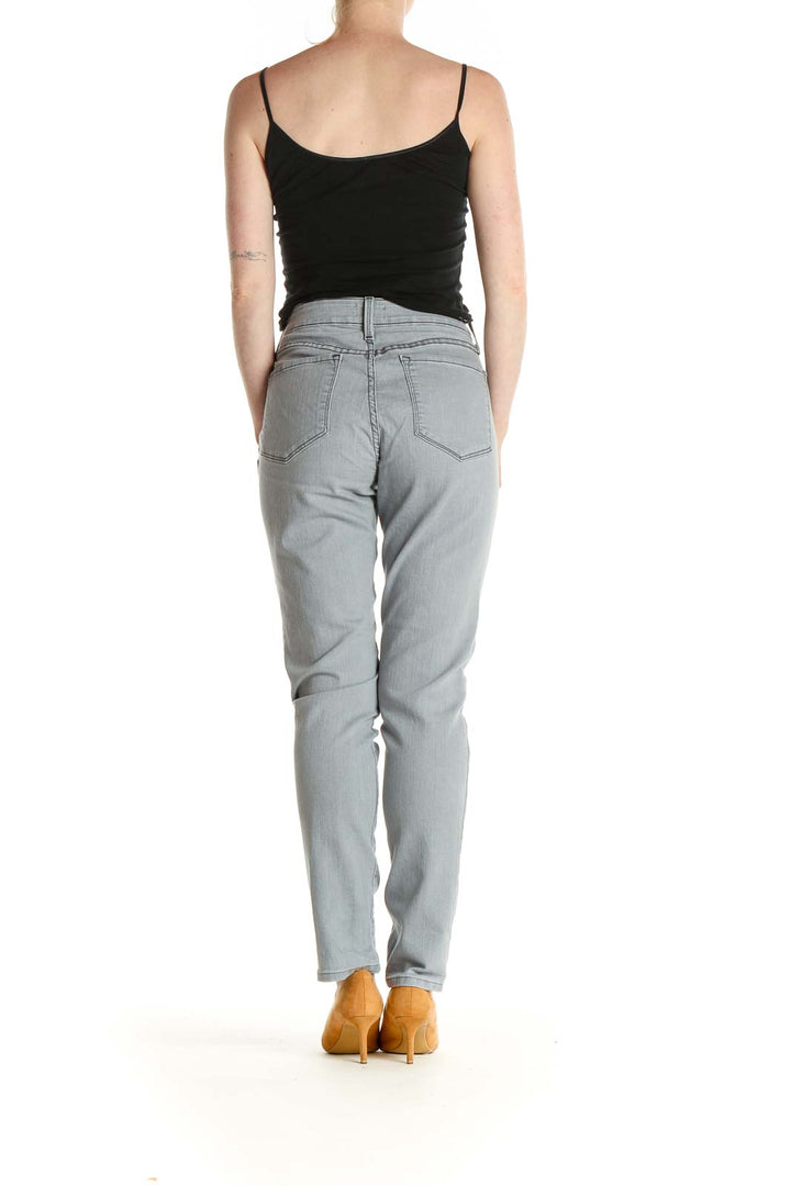 Gray Straight Leg Jeans