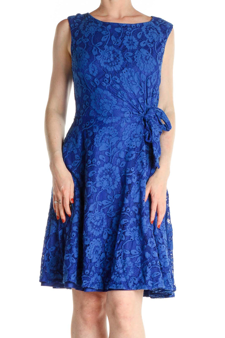 Blue Day Fit & Flare Lace Dress