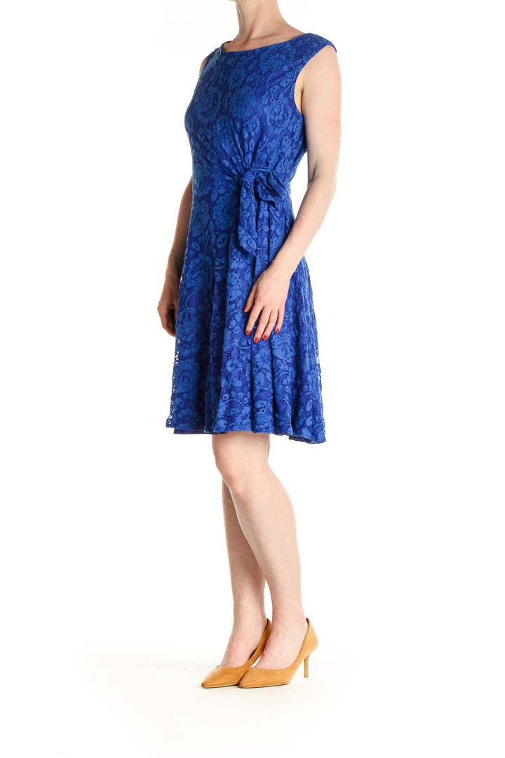 Blue Day Fit & Flare Lace Dress