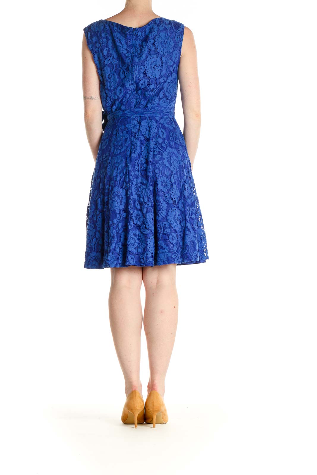 Blue Day Fit & Flare Lace Dress