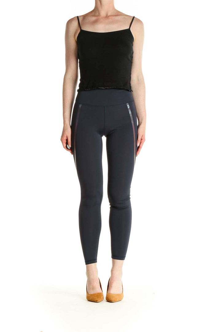 Blue Solid Activewear Leggings