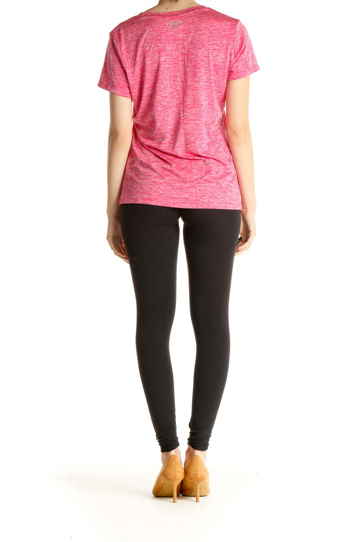 Pink Graphic Print Activewear T-Shirt