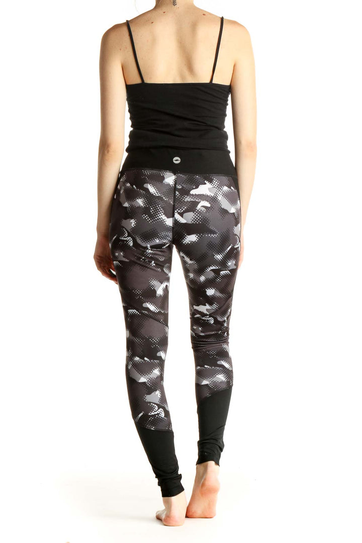 Gray Printed Activewear Leggings