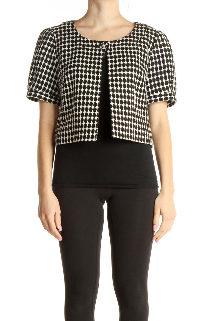 Cropped Houndstooth Jacket