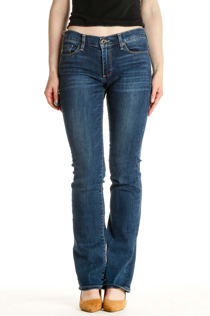 Blue Skinny Flare Jeans