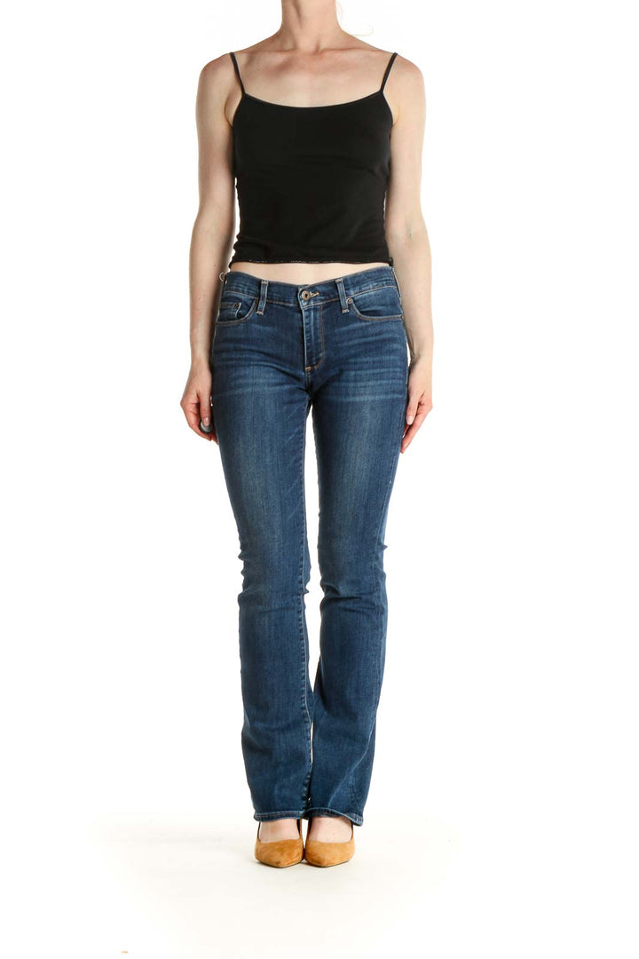 Blue Skinny Flare Jeans