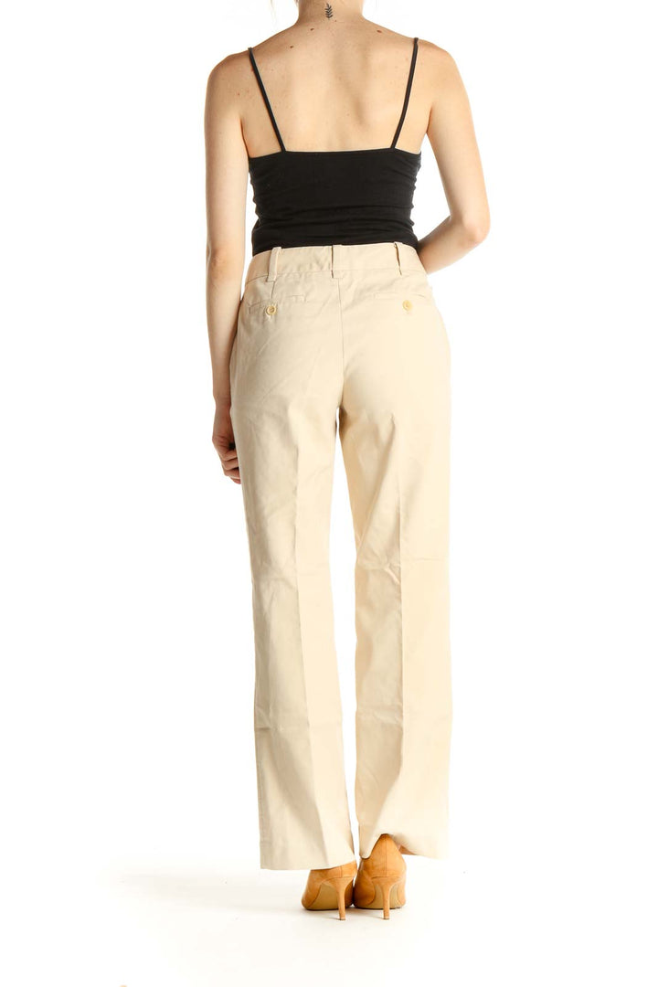 Beige All Day Wear Trousers