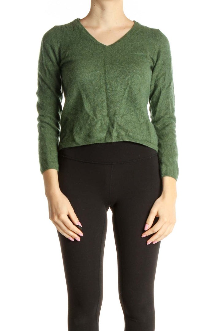 Green Cropped Sweater