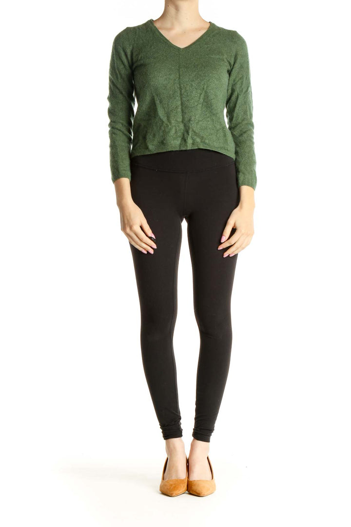 Green Cropped Sweater