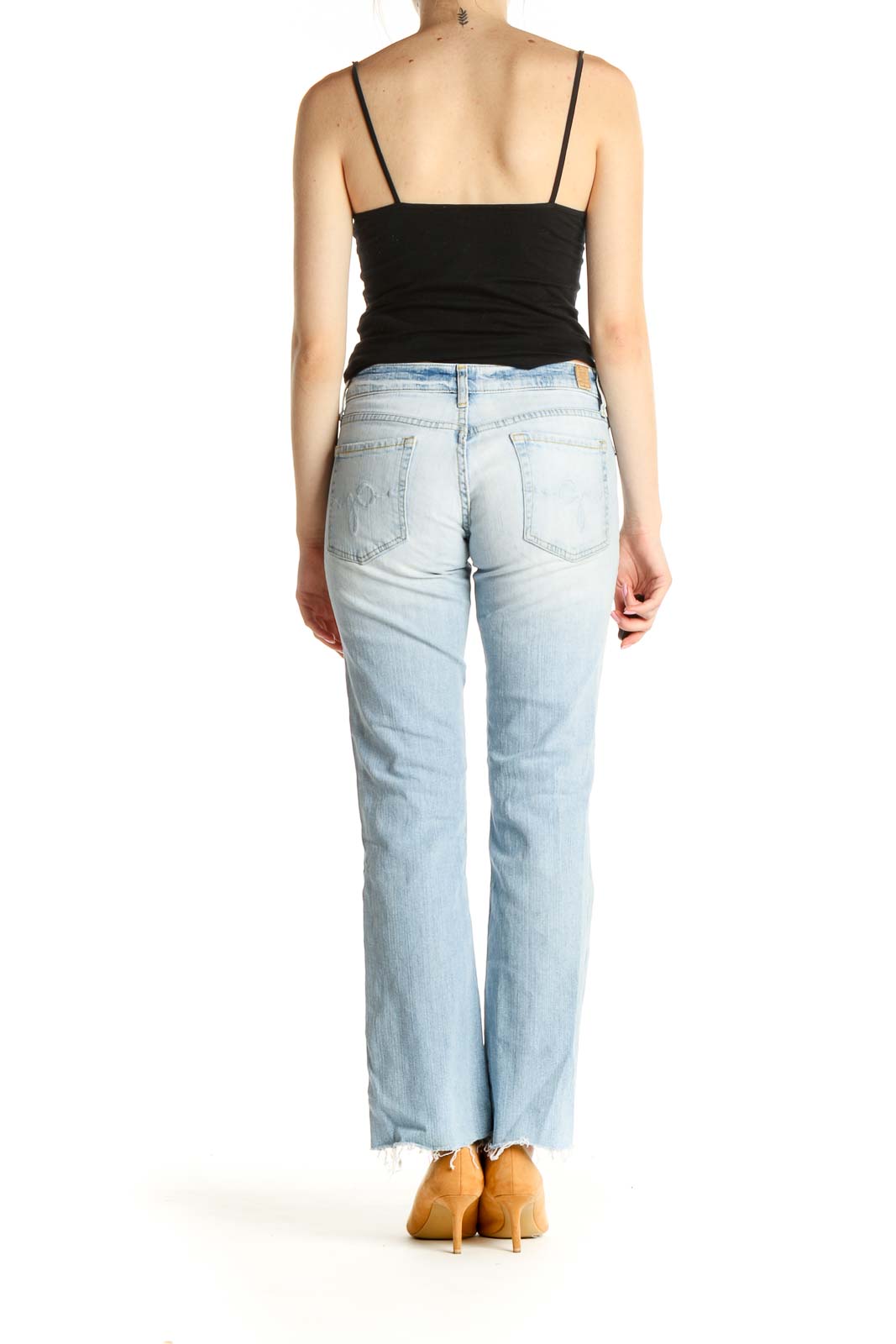 Blue Straight Leg Jeans