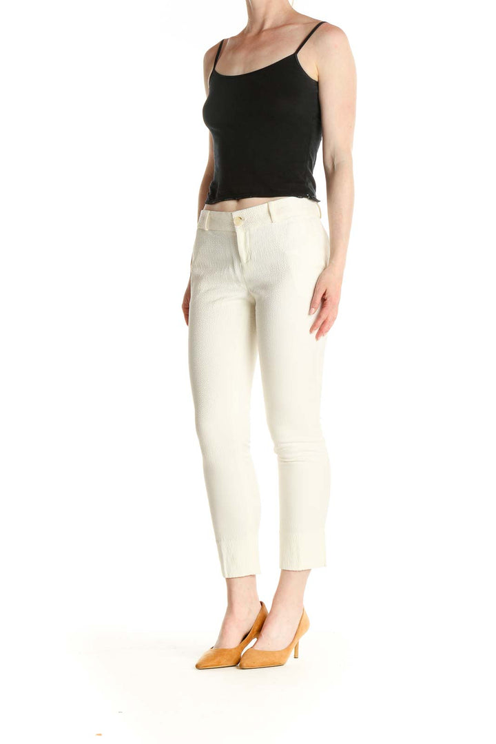 Beige Casual Pants