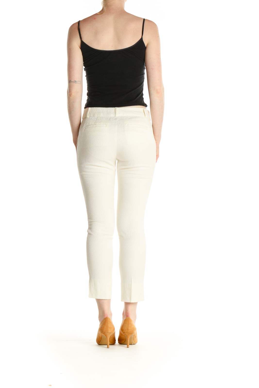 Beige Casual Pants