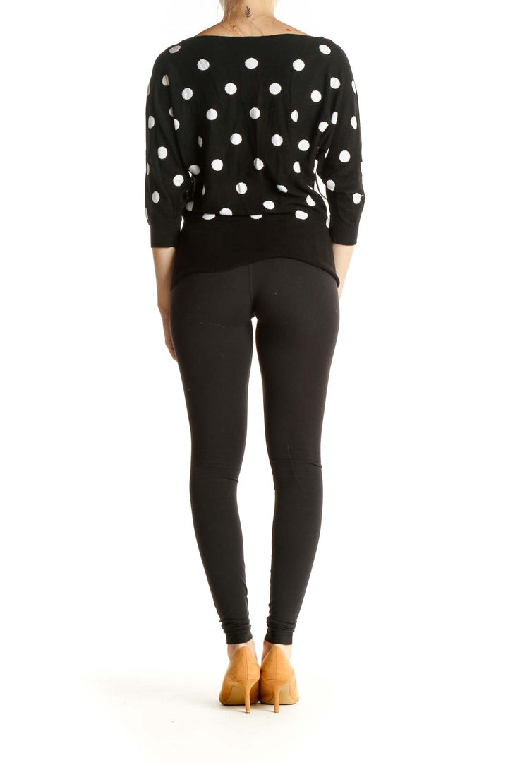 Black Polka Dot Brunch Blouse