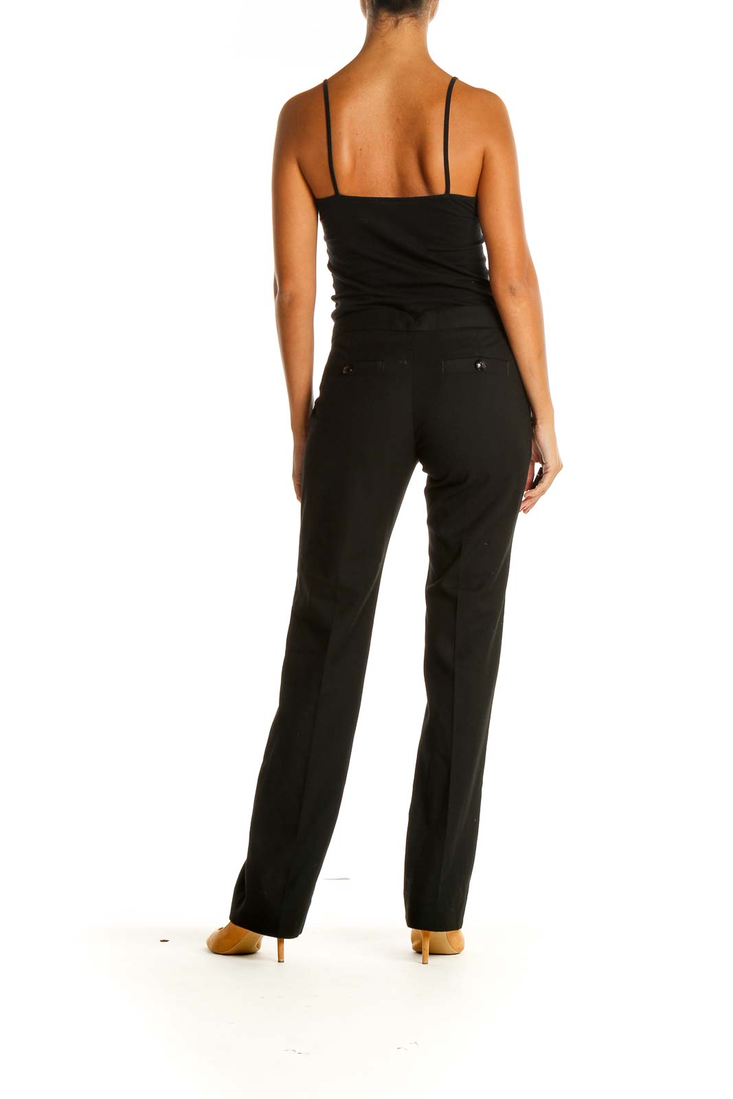 Black Solid All Day Wear Trousers