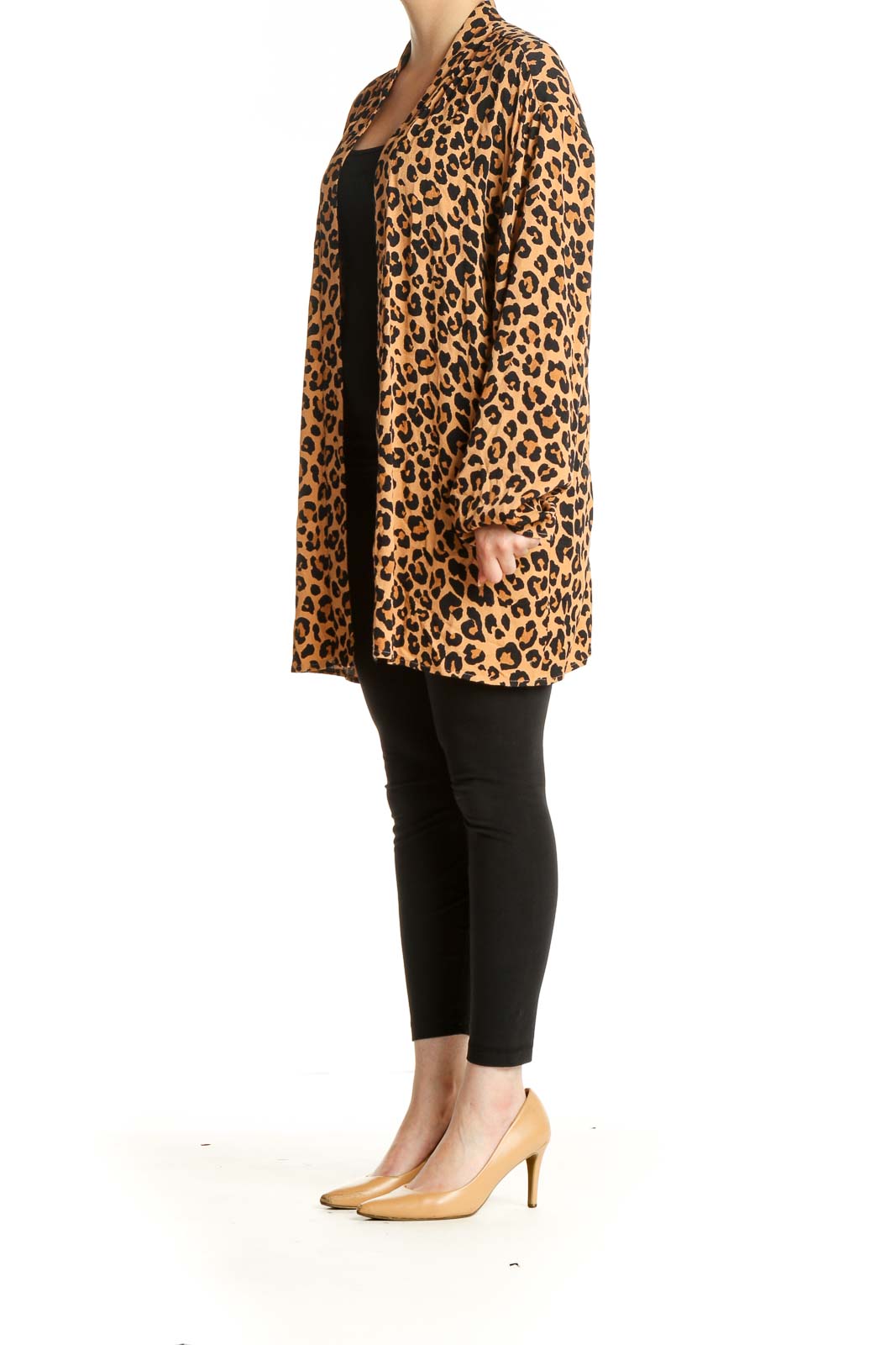 Brown Animal Print Cardigan