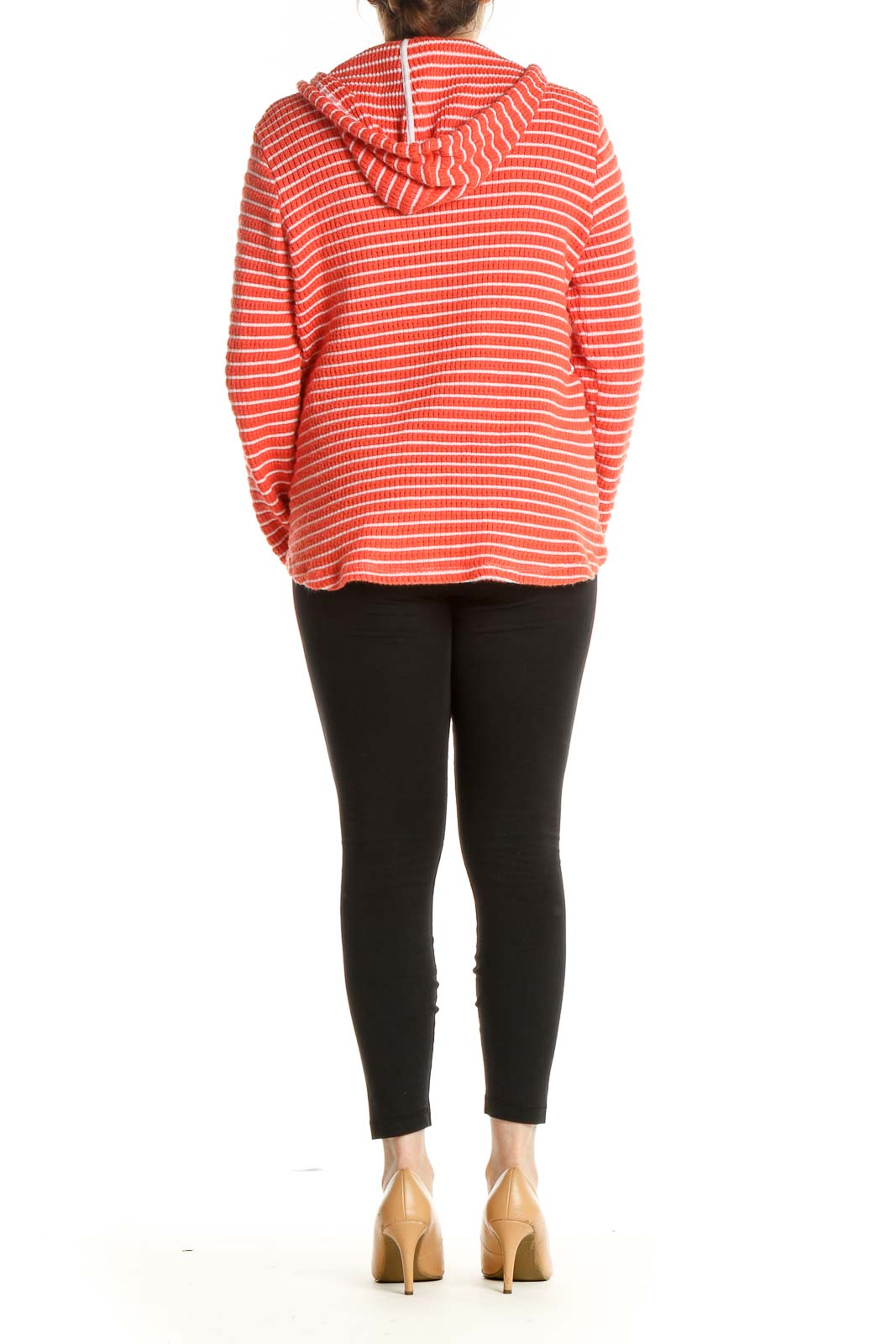 Orange Striped All Day Wear Sweater