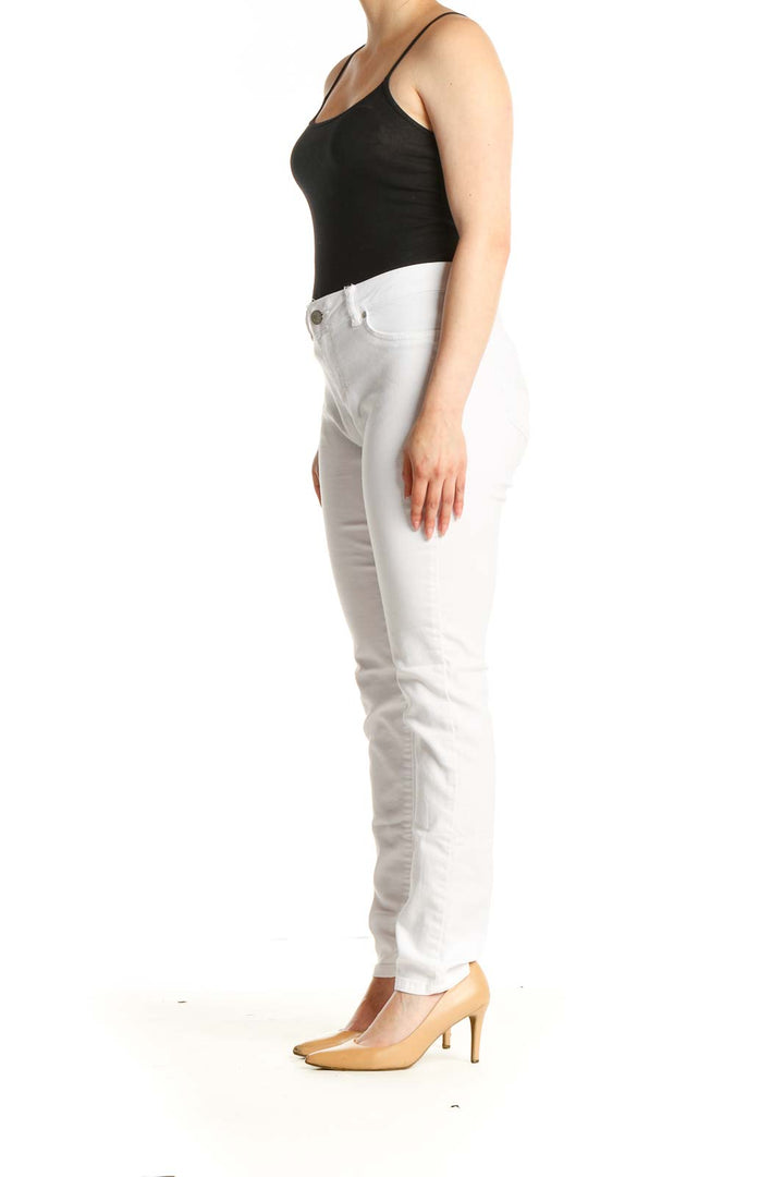 White Straight Leg Jeans