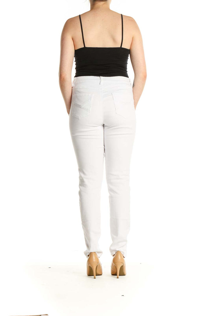 White Straight Leg Jeans