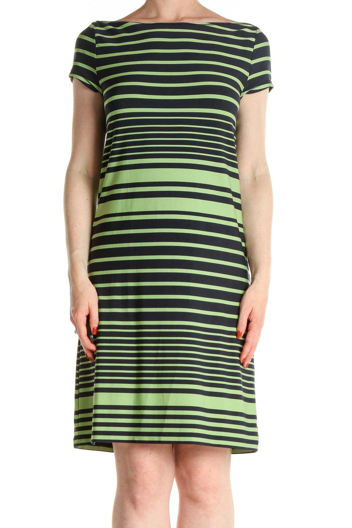 Green Striped Day Dress