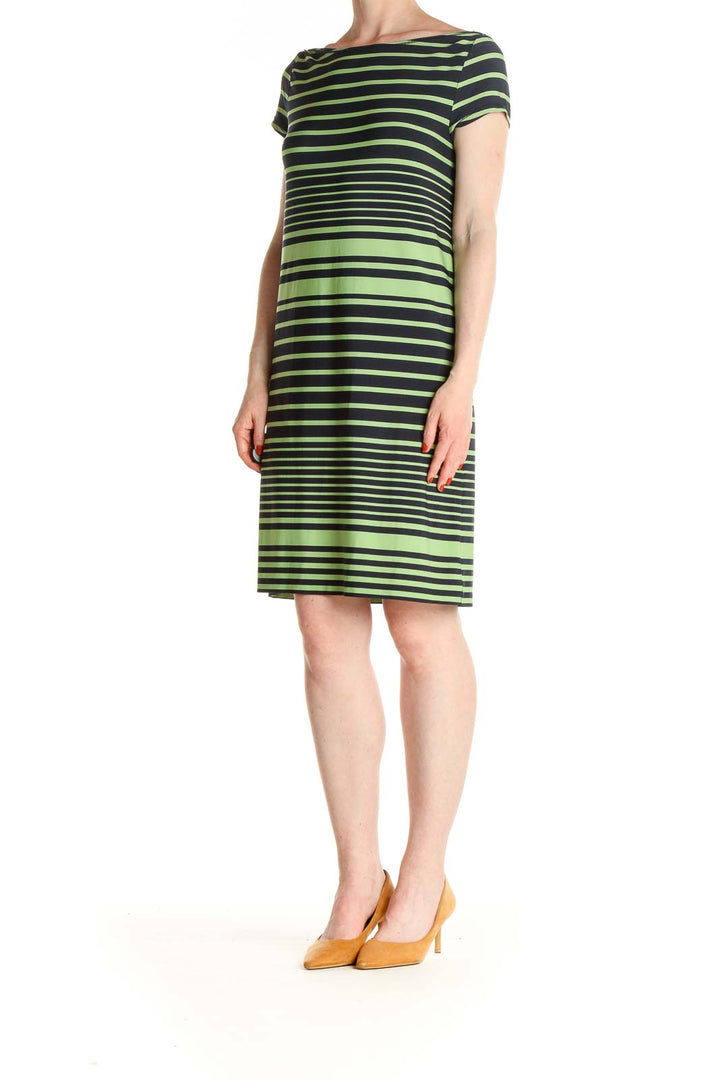 Green Striped Day Dress