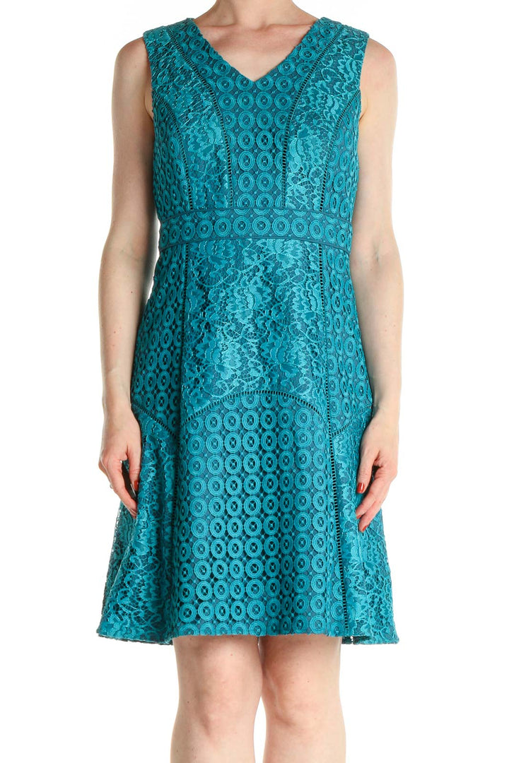 Blue Day Fit & Flare Lace Dress